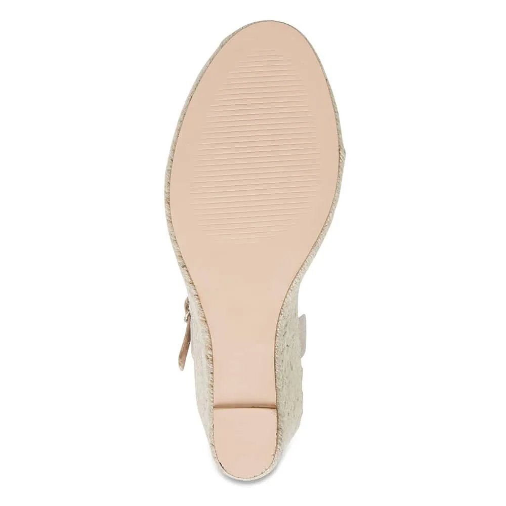 Dynasty Heel in Nude Leather