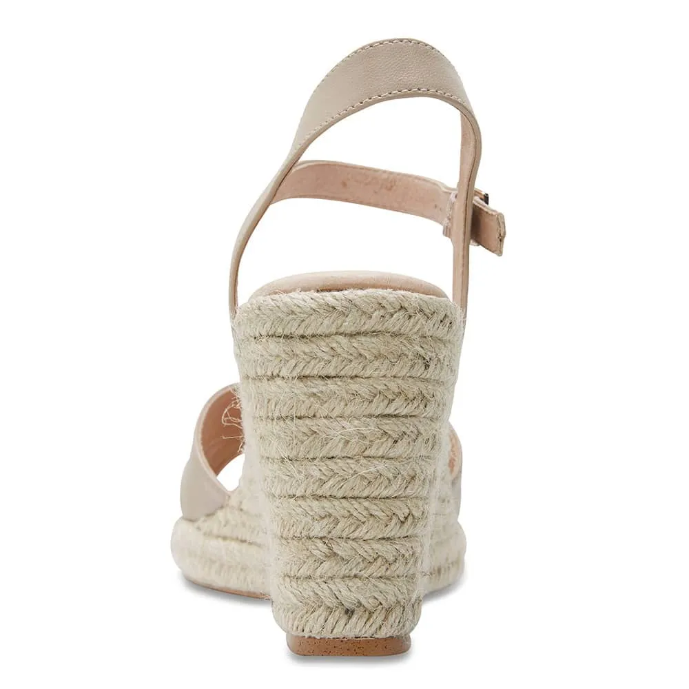 Dynasty Heel in Nude Leather