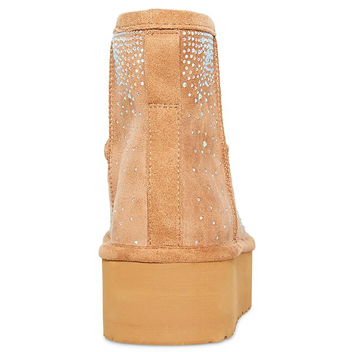 Ease-HR Womens Faux Fur Flatform Ankle Boots