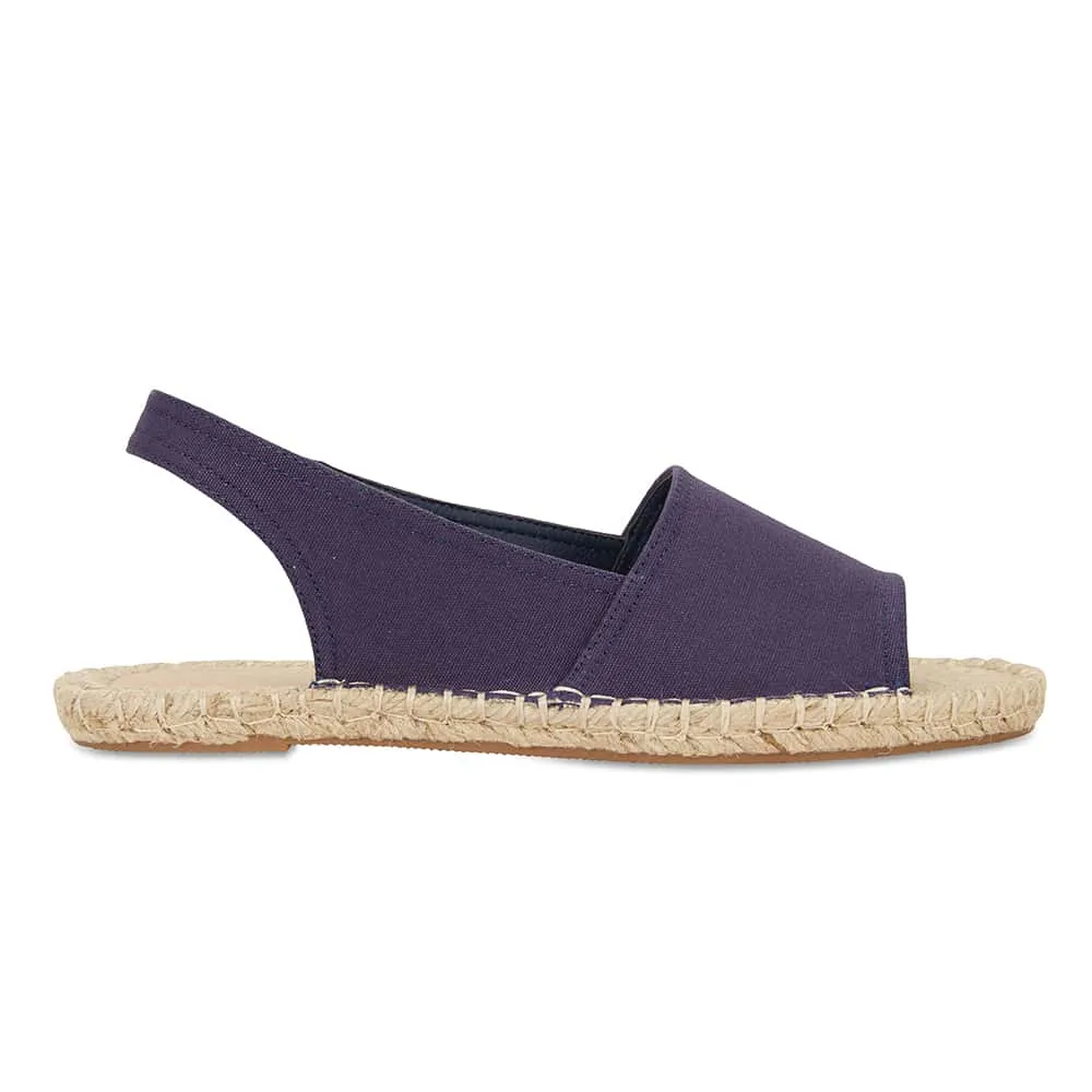 Elvira Espadrille in Navy Canvas