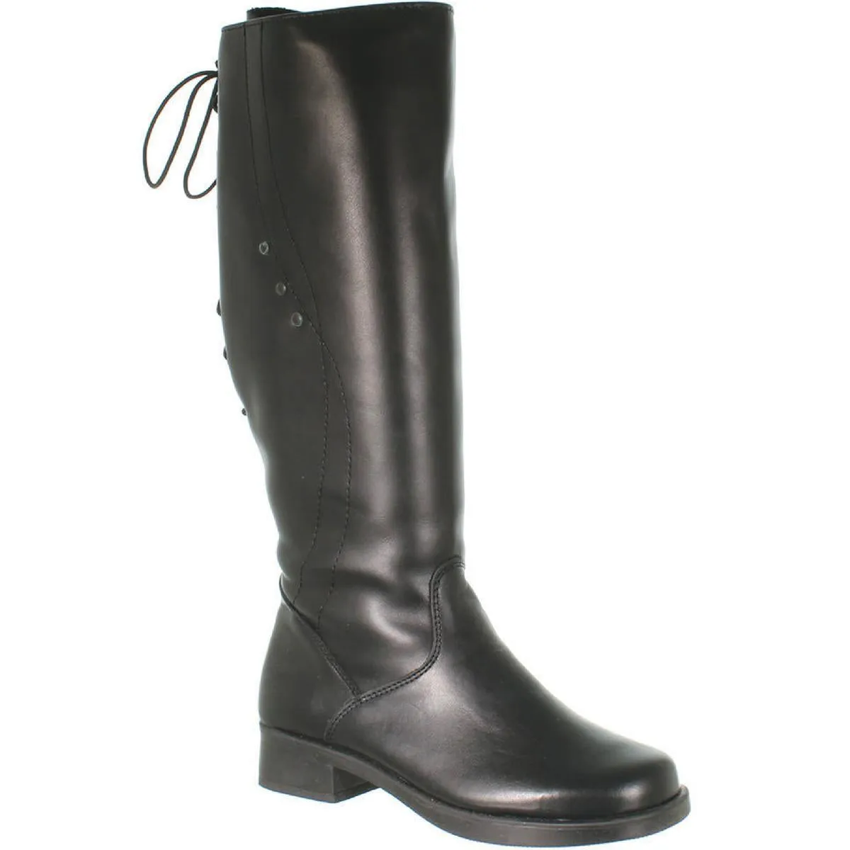 Emelyne  Womens Pull On Block Heel Mid-Calf Boots