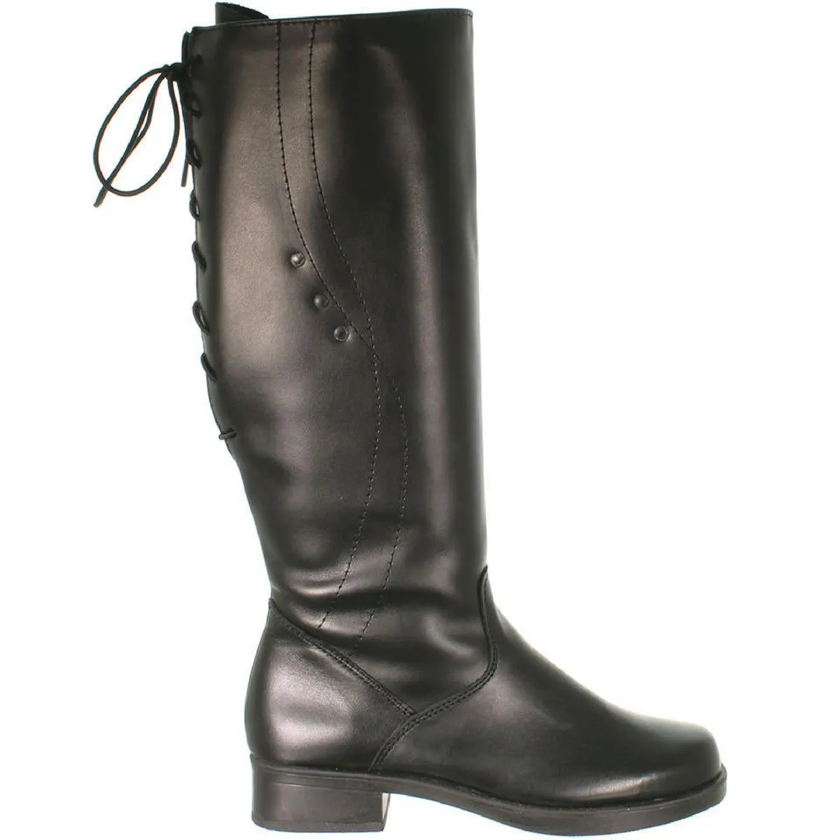 Emelyne  Womens Pull On Block Heel Mid-Calf Boots