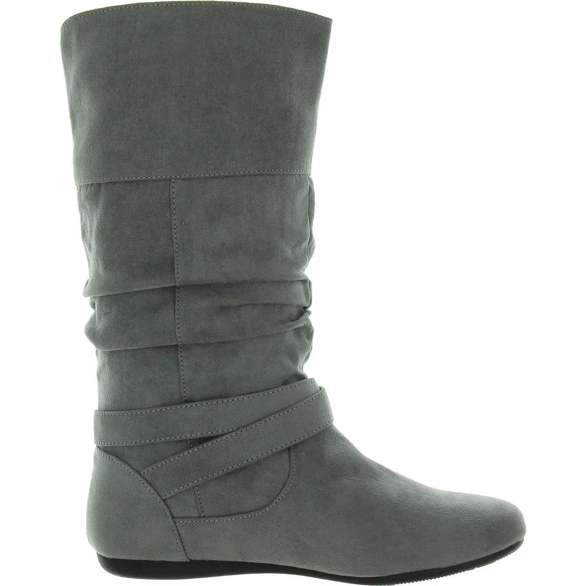 Emmy Womens Slouchy Faux Suede Mid-Calf Boots