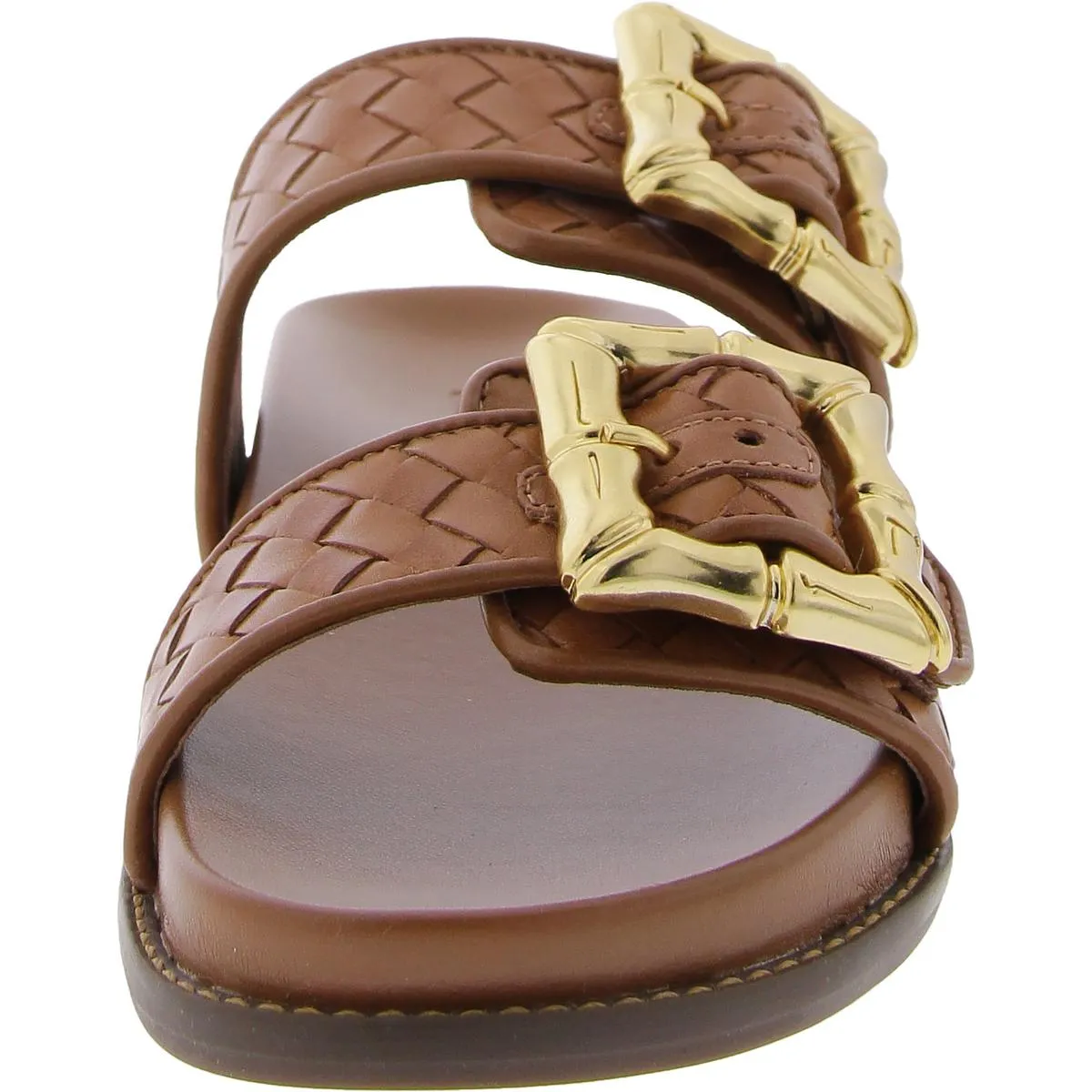 ENOLA Womens Leathee Manmade Slide Sandals