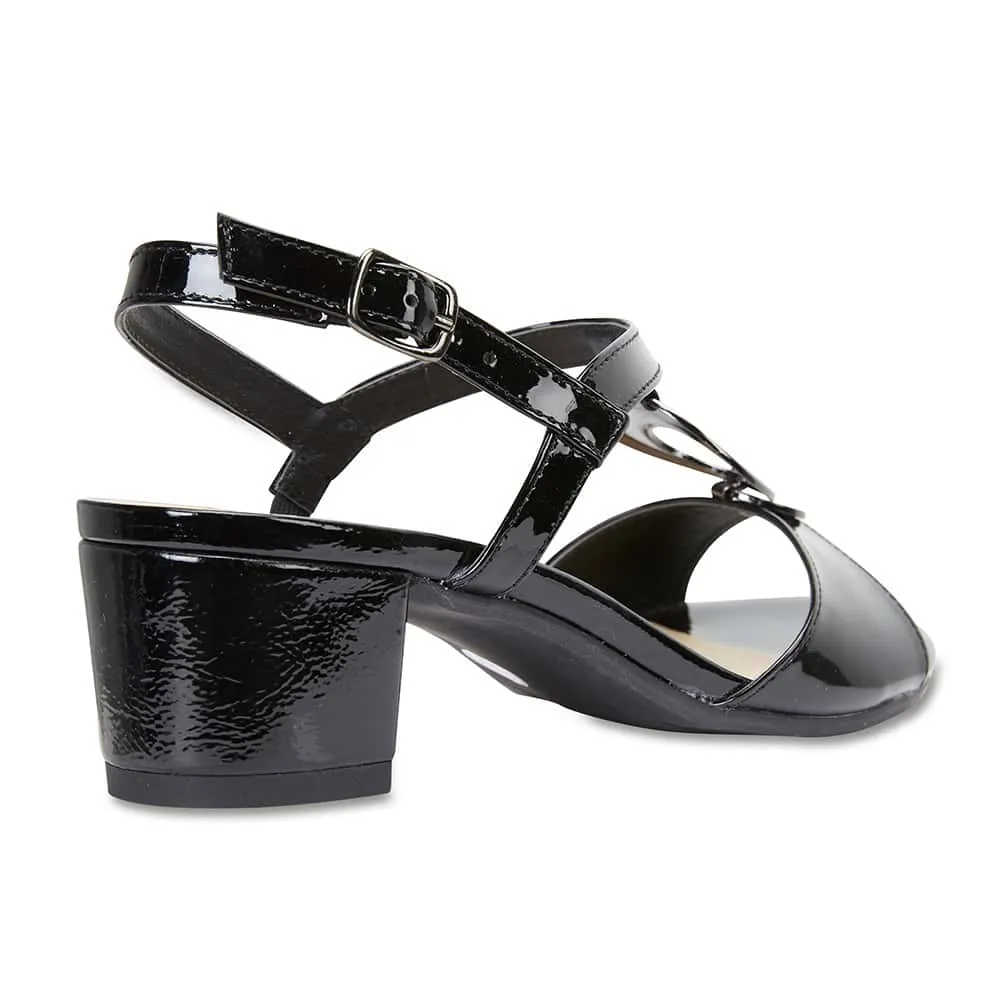Estelle Heel in Black Patent