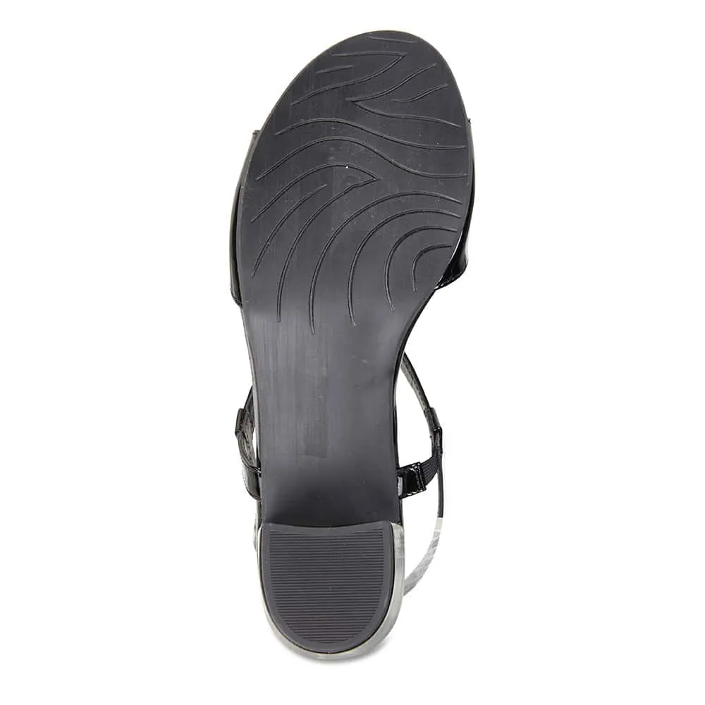 Estelle Heel in Black Patent