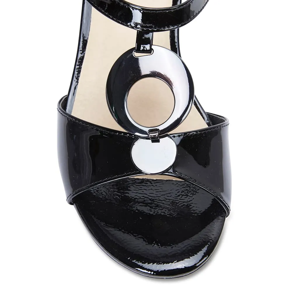 Estelle Heel in Black Patent