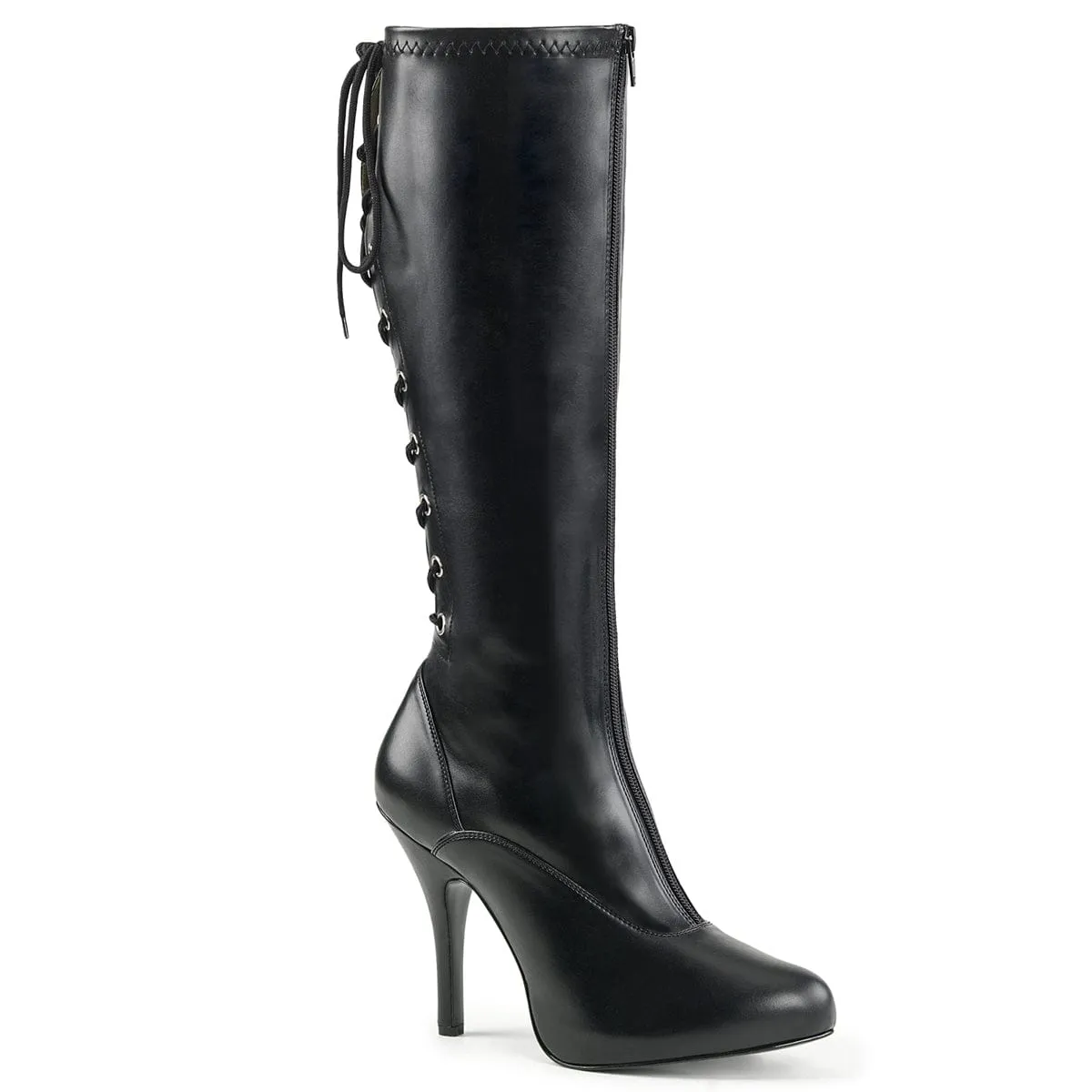 EVE-208 Black Str Faux Leather Shoes