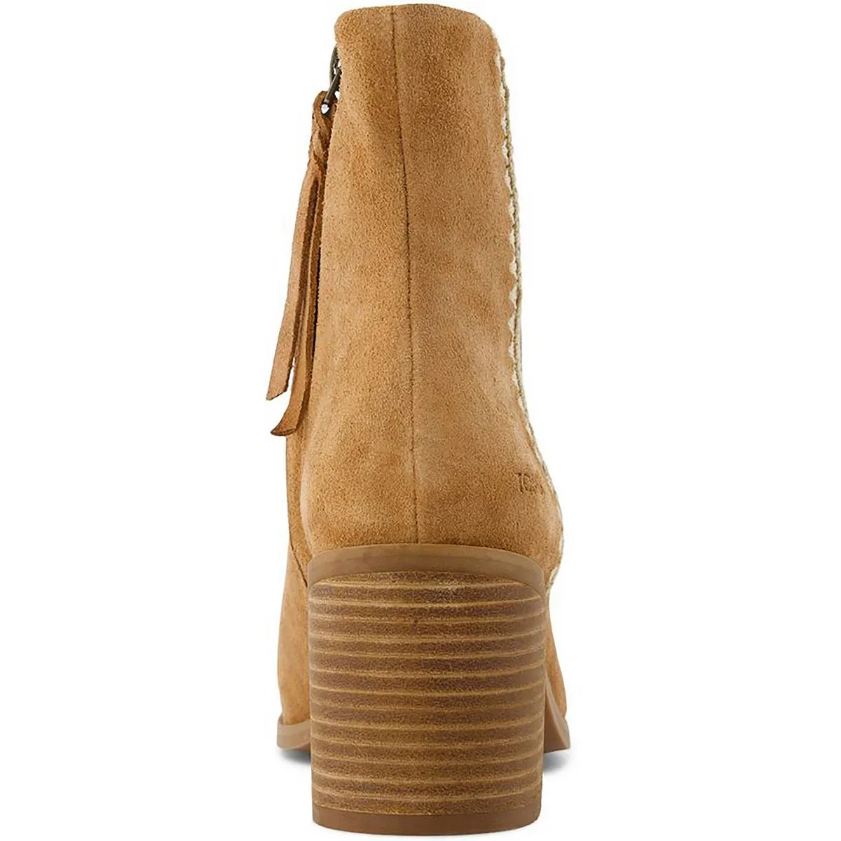 Evelyn Womens Zipper Suede Booties