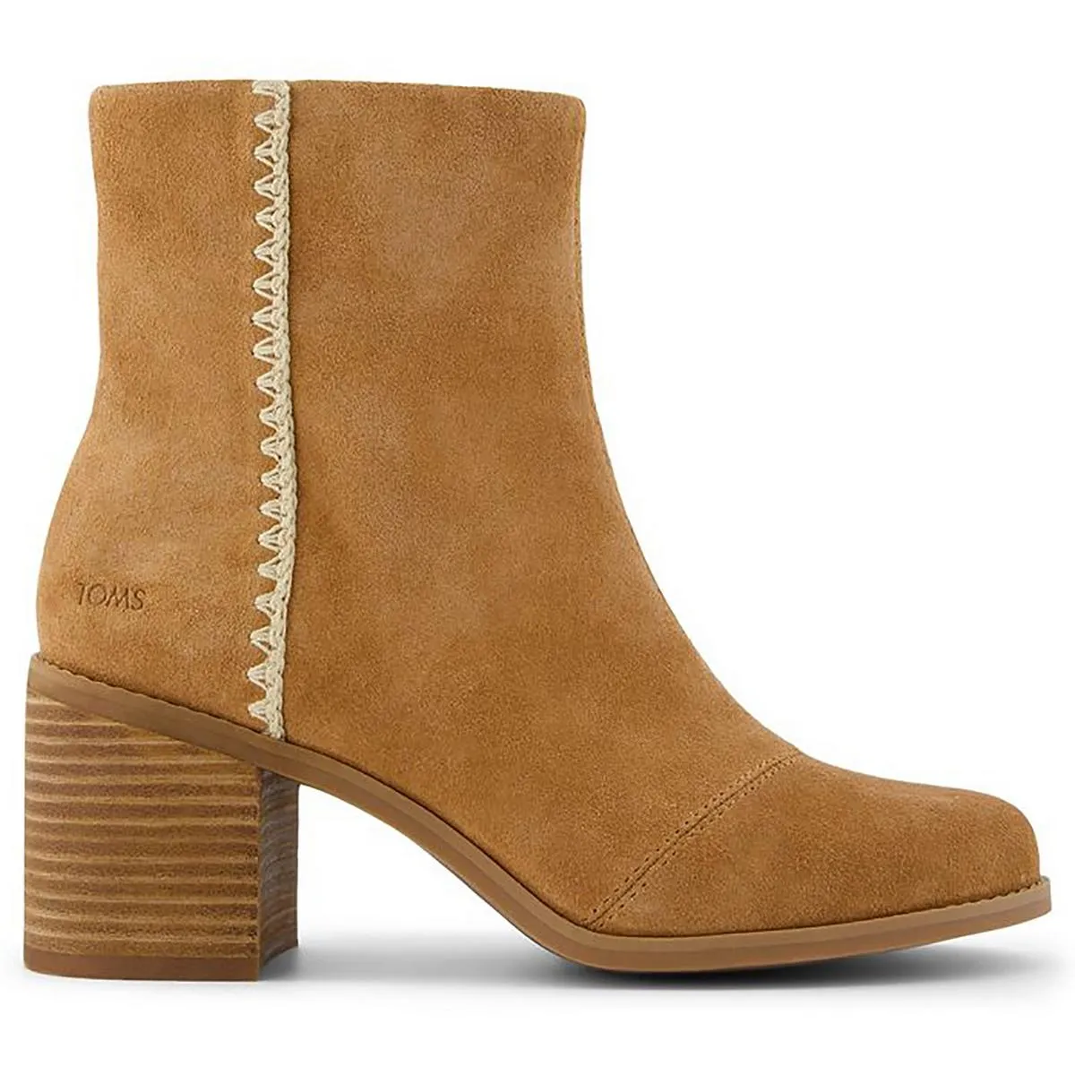 Evelyn Womens Zipper Suede Booties