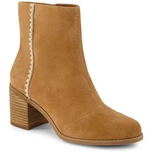 Evelyn Womens Zipper Suede Booties