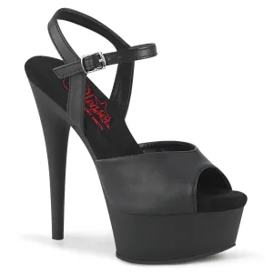 EXCITE-609 Black Faux Leather/Black Matte