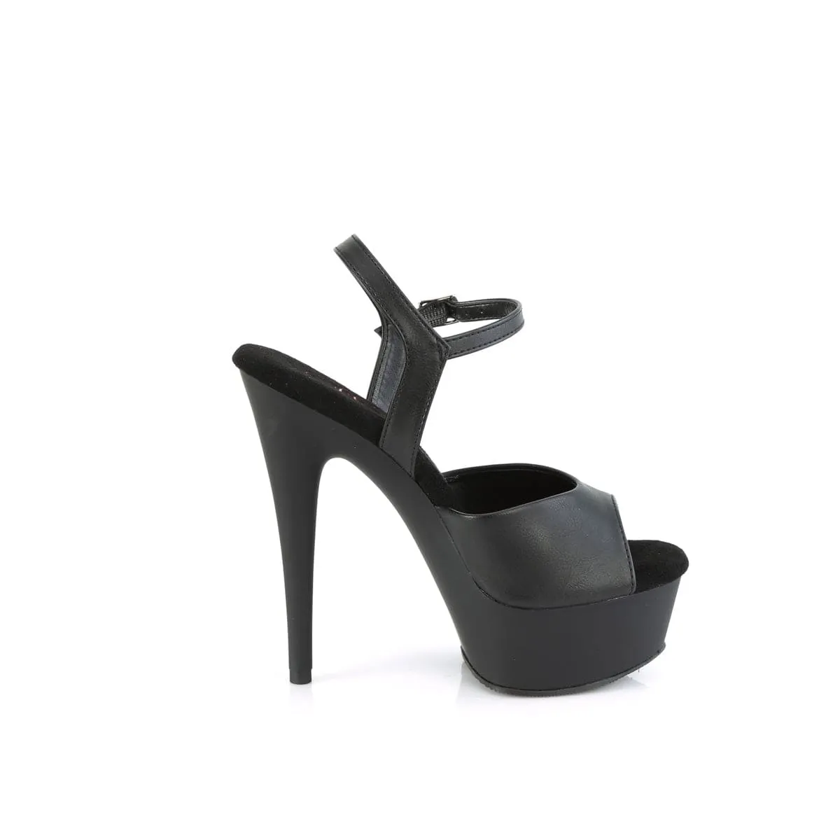 EXCITE-609 Black Faux Leather/Black Matte
