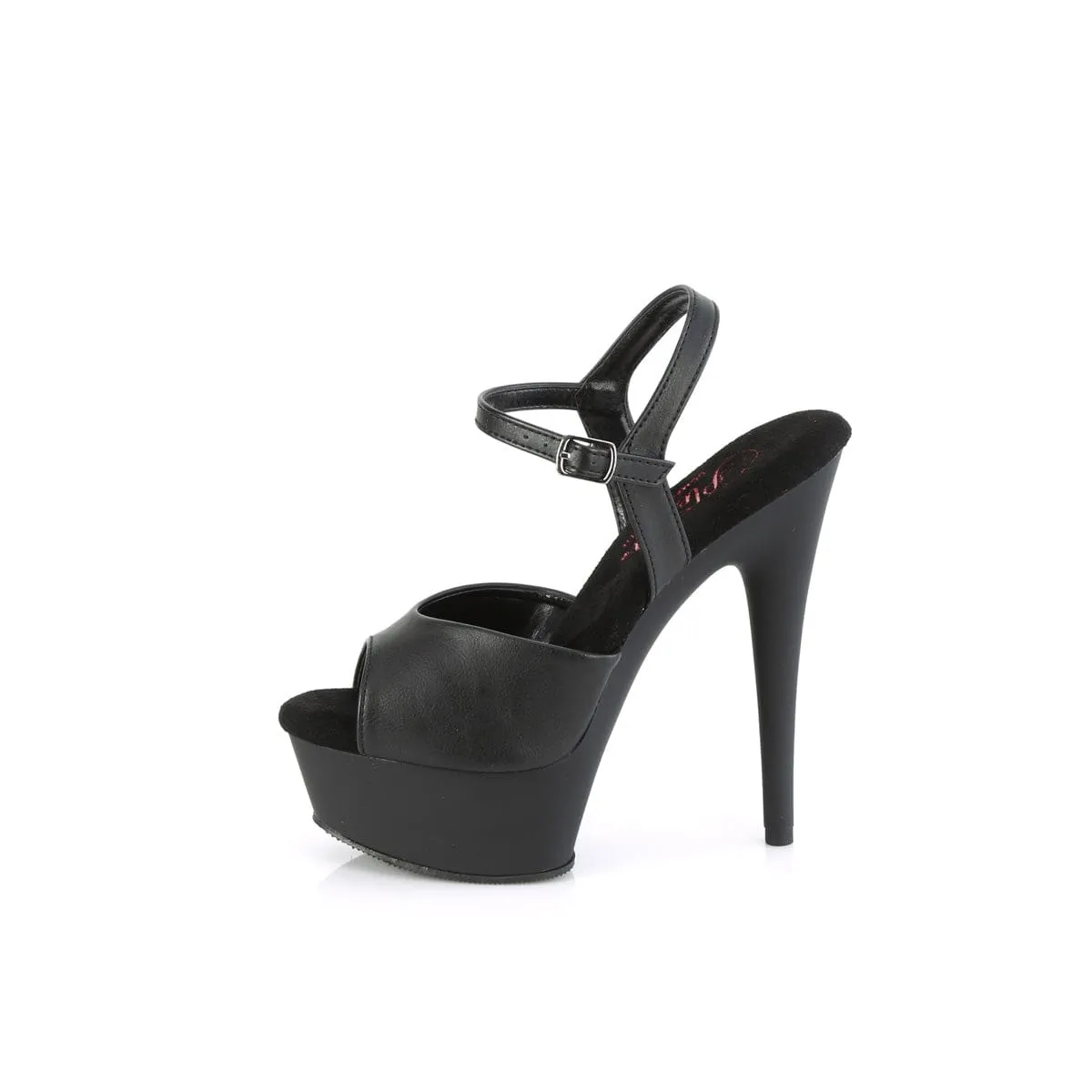 EXCITE-609 Black Faux Leather/Black Matte