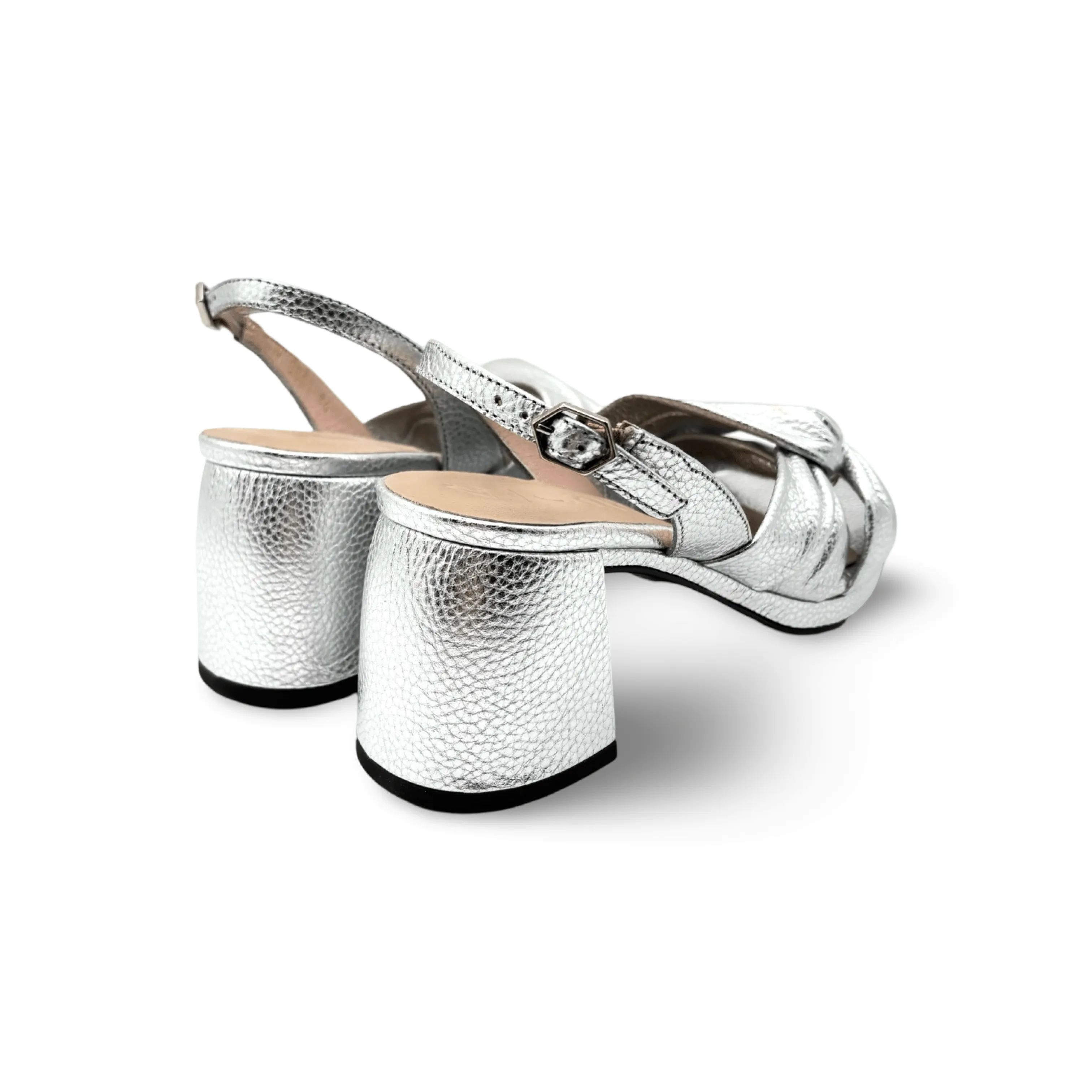 F8202 Twist Silver Metallic Sandal