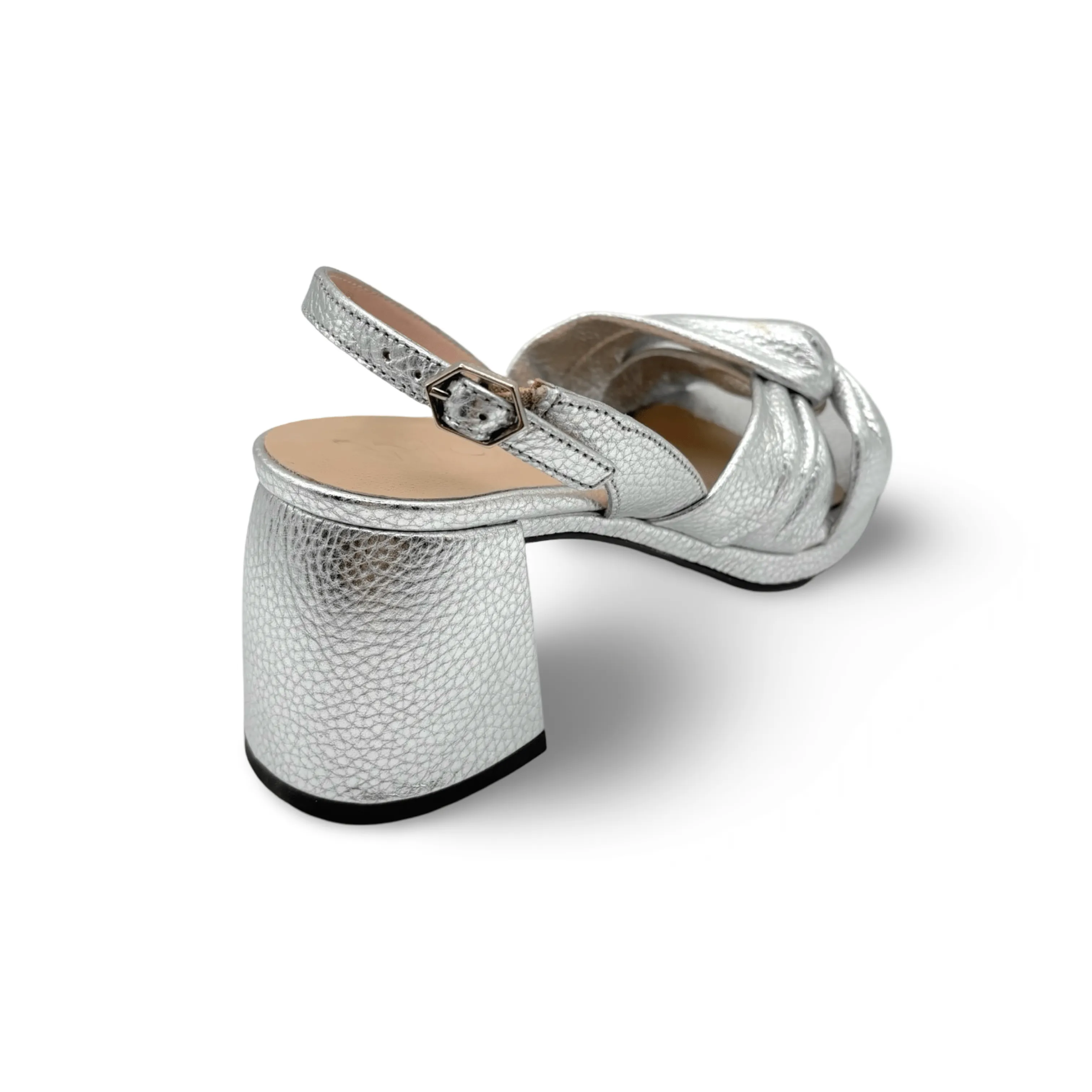 F8202 Twist Silver Metallic Sandal