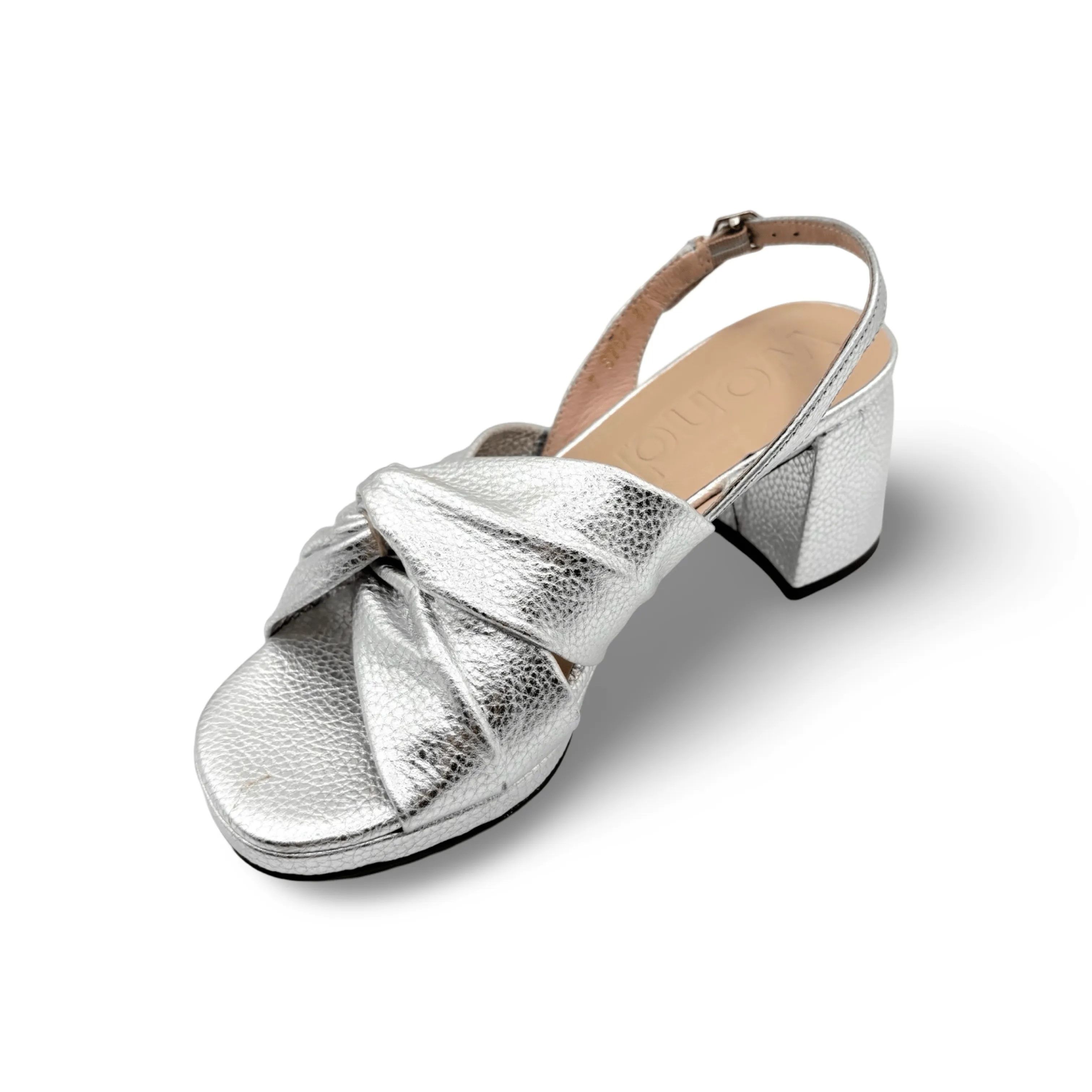 F8202 Twist Silver Metallic Sandal