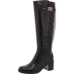 Fannie Womens Block Heel Knee-High Boots
