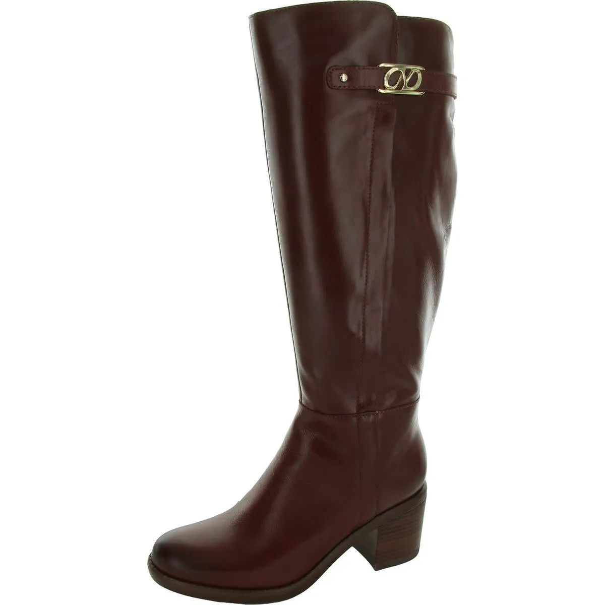 Fannie Womens Block Heel Knee-High Boots