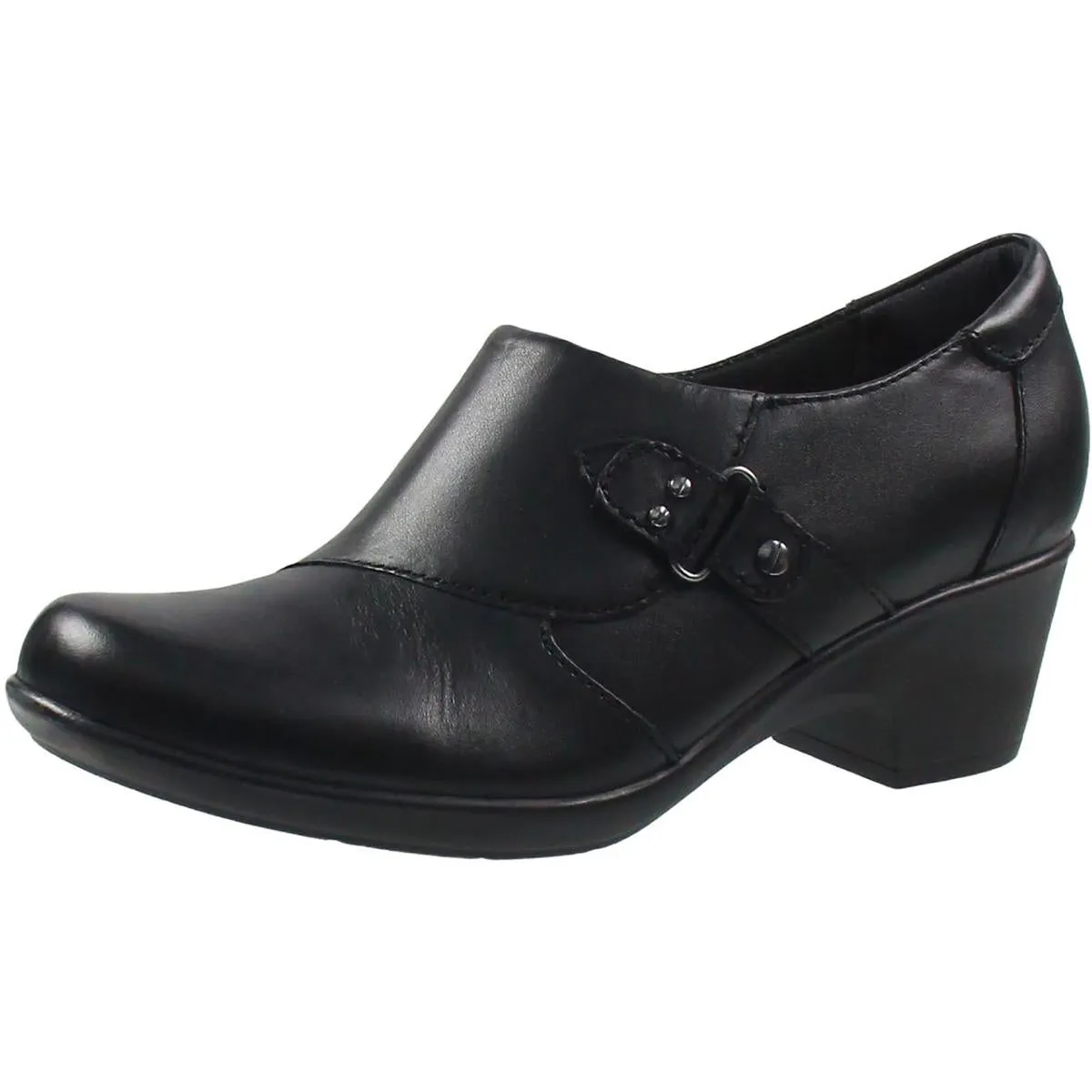 Femmes Womens Buckle Leather Shooties