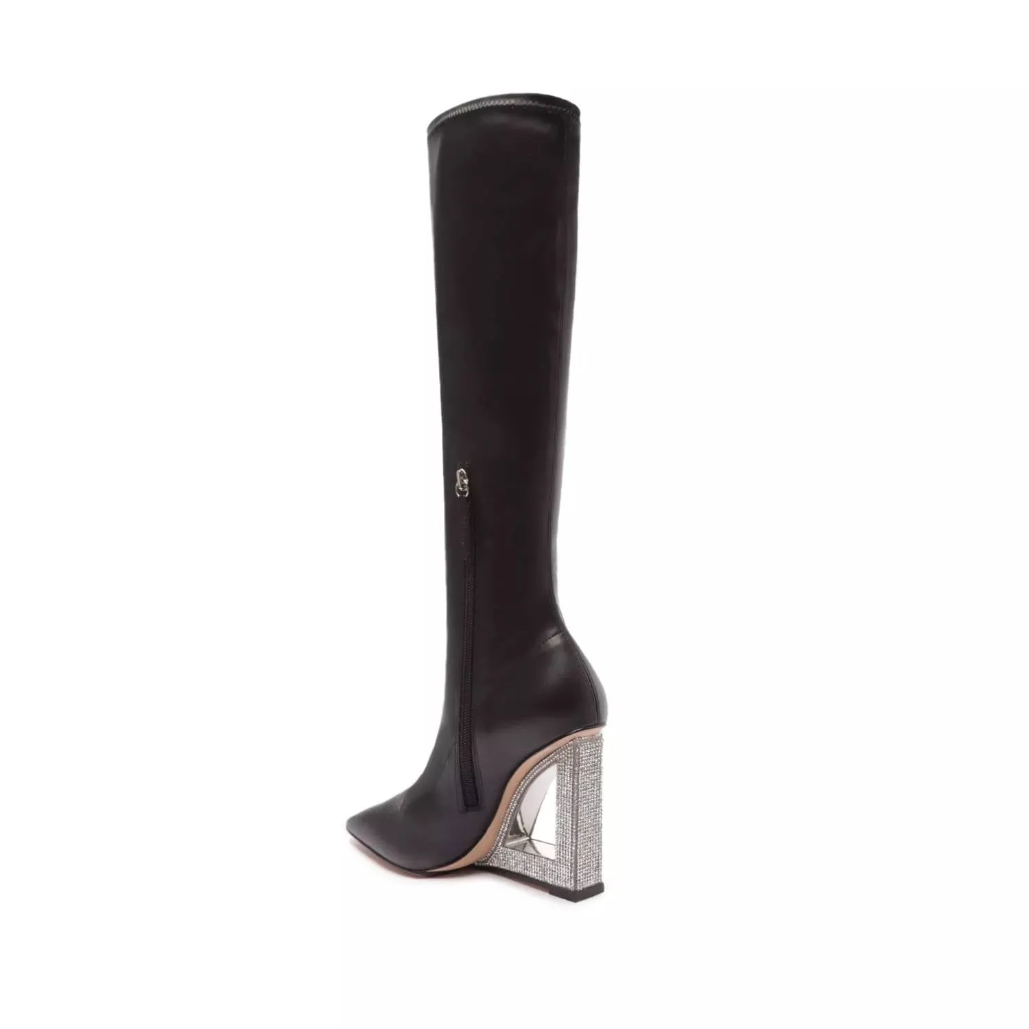 Filipa Pointed Toe Wedge Boots In Black