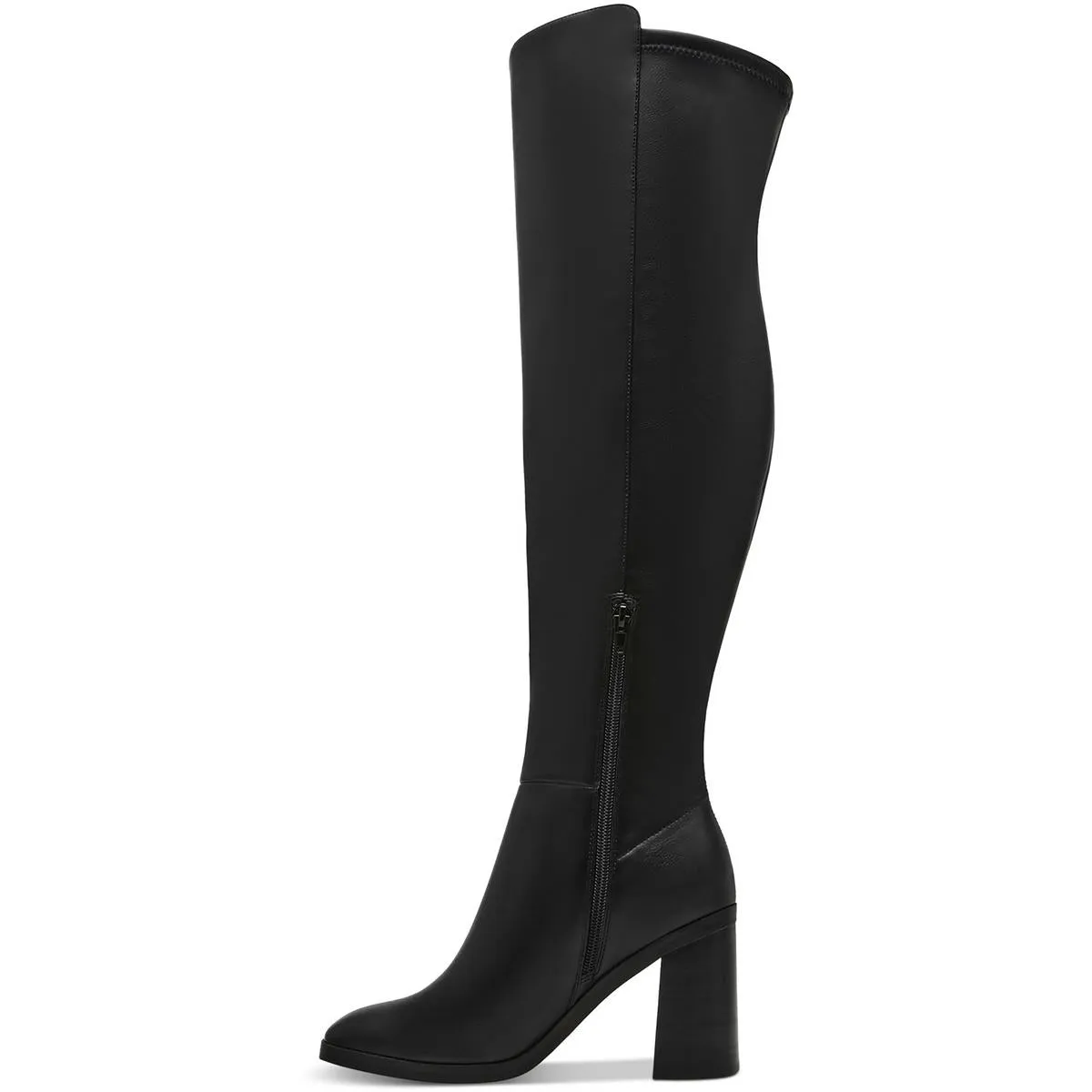Finnegan Wide Calf Womens Covered Heel Faux Leather Over-The-Knee Boots