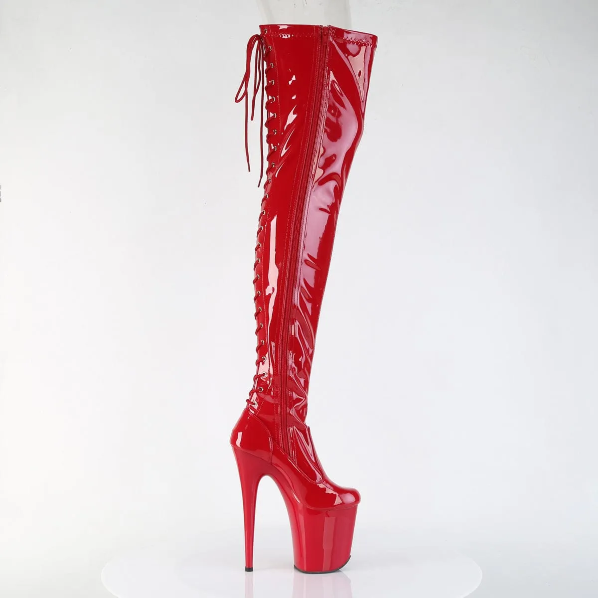 FLAMINGO-3850 Red Stretch Patent/Red