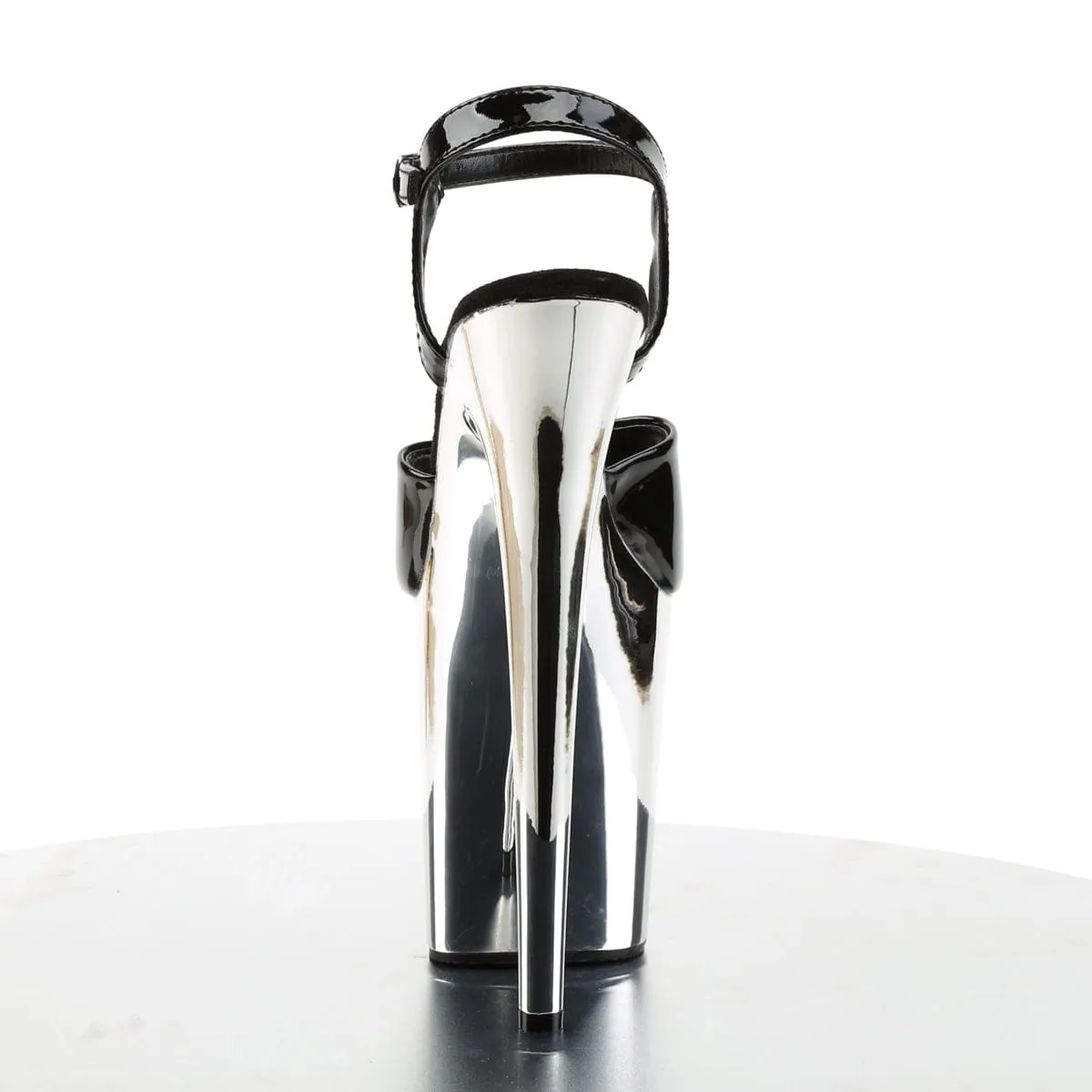 FLAMINGO-809 Black Patent/Silver Chrome