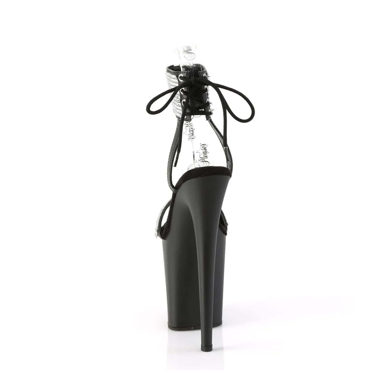 FLAMINGO-870 Black Faux Leather-Rhinestones/Black Matte