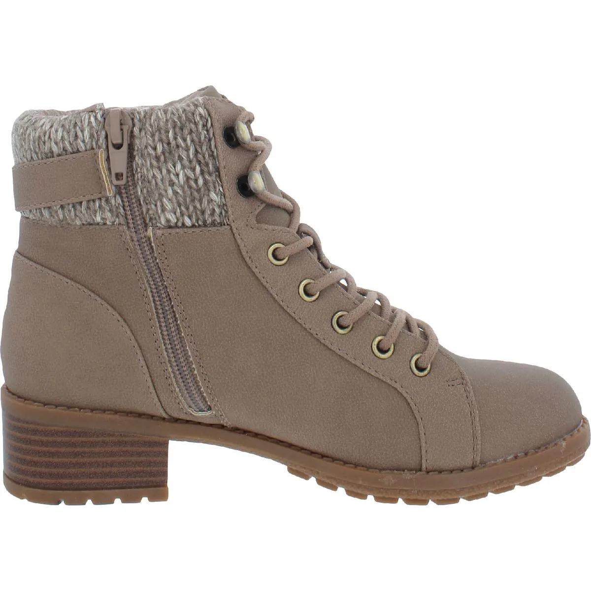 Gaiel Womens Faux Leather Round Toe Ankle Boots