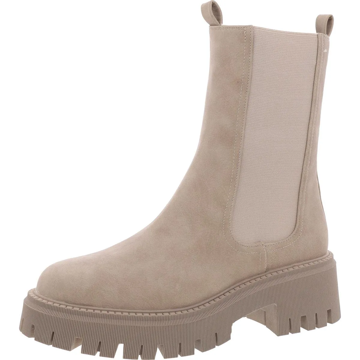 Garden Womens Faux Leather Pull On Chelsea Boots
