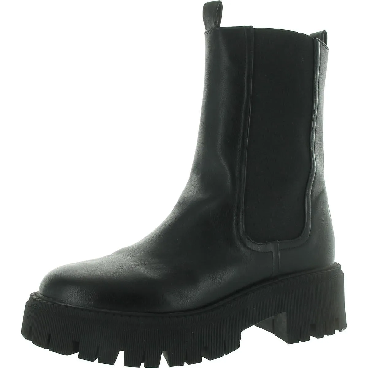 Garden Womens Faux Leather Pull On Chelsea Boots