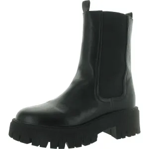 Garden Womens Faux Leather Pull On Chelsea Boots