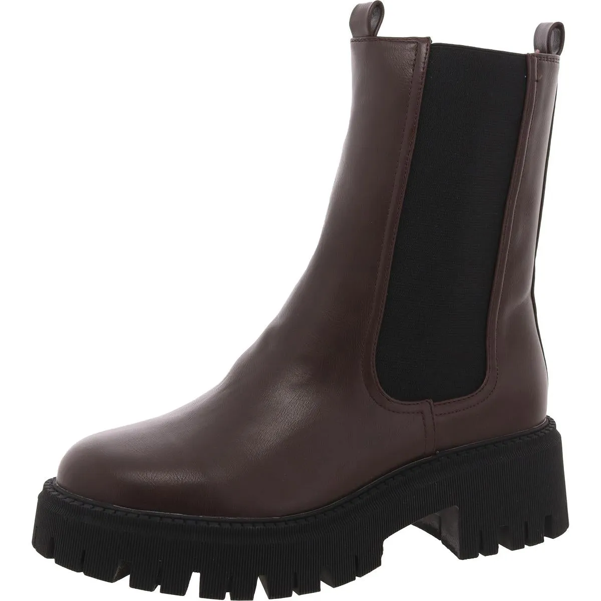 Garden Womens Faux Leather Pull On Chelsea Boots