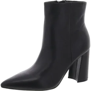 Gaylen Womens Block Heel Faux Leather Ankle Boots