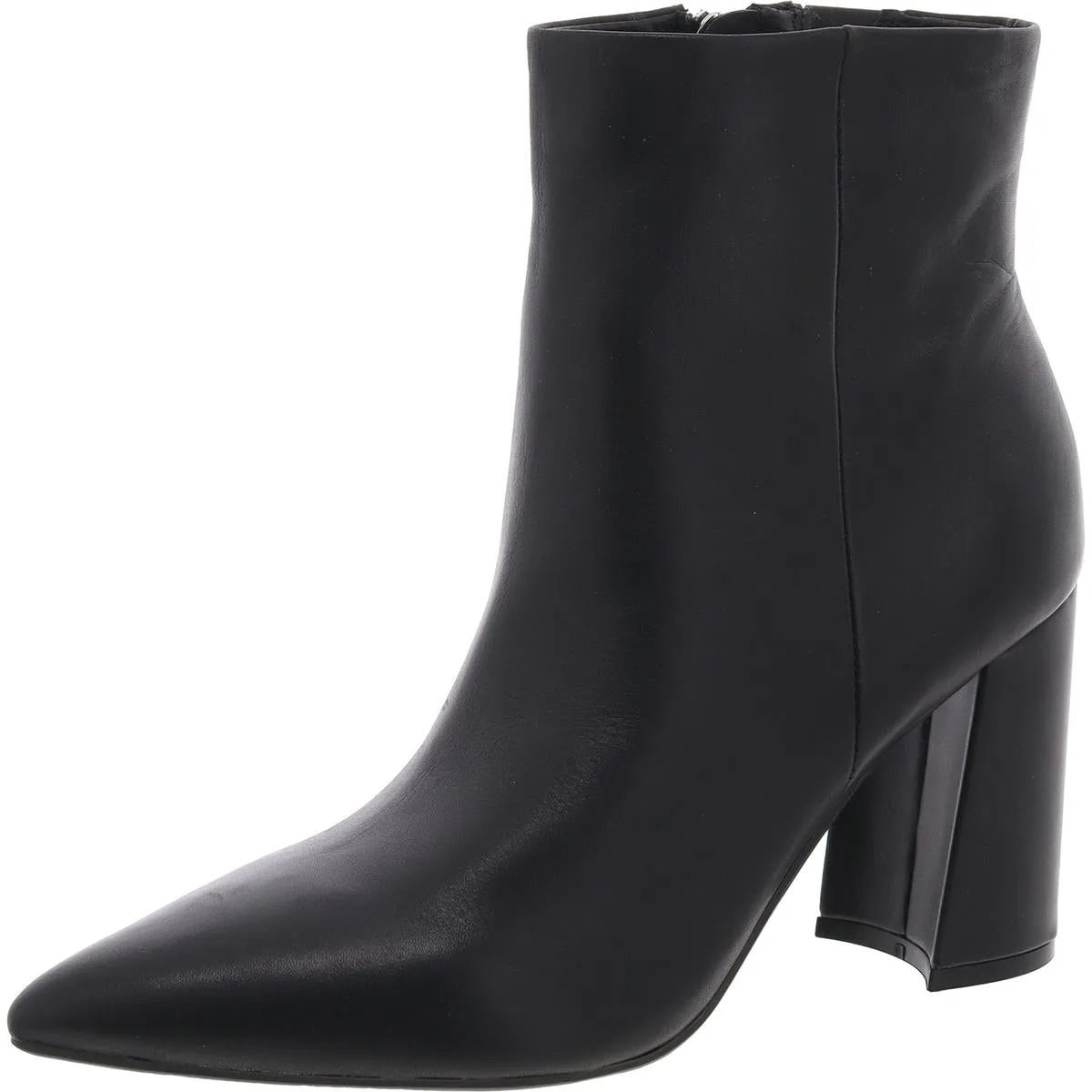 Gaylen Womens Block Heel Faux Leather Ankle Boots