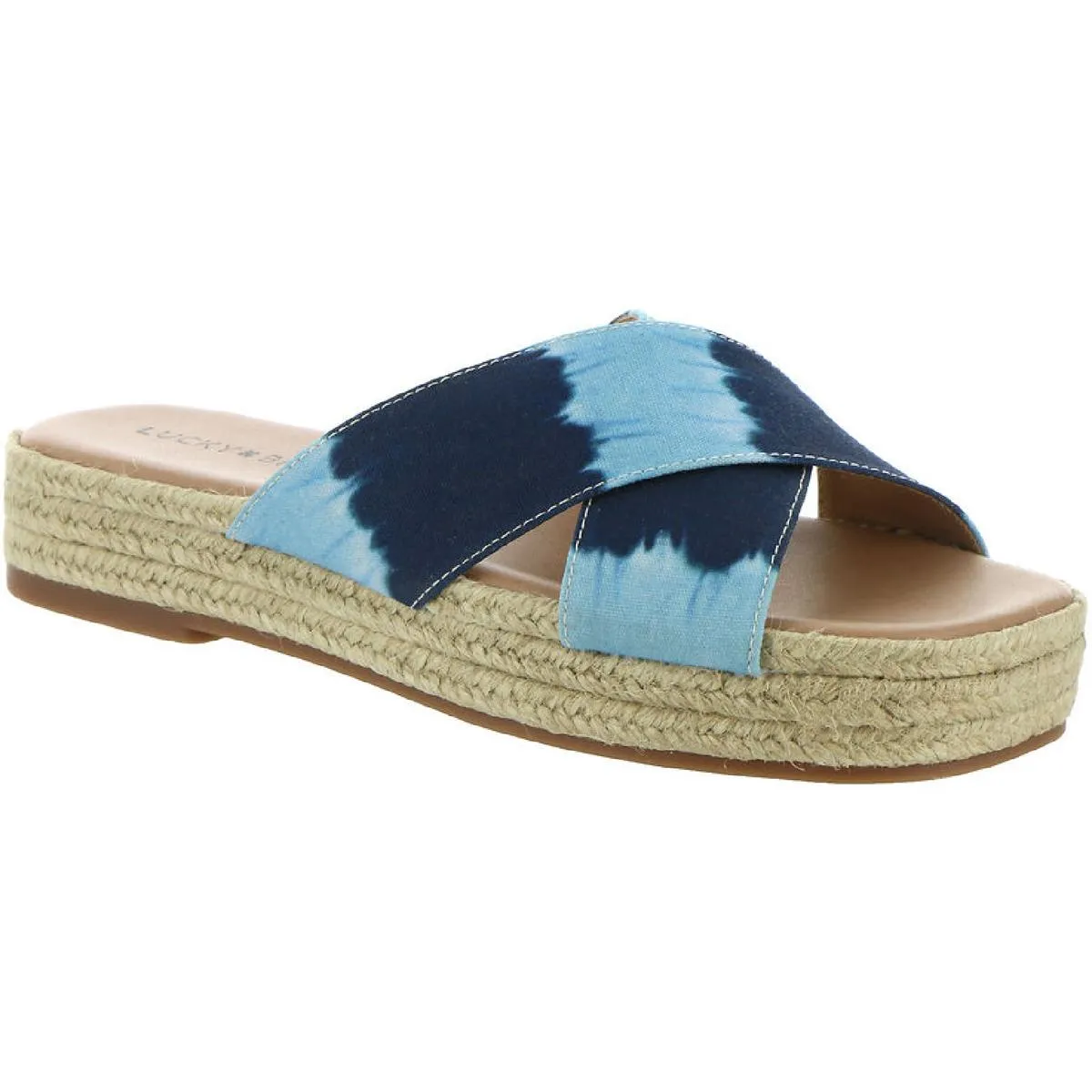 Gayte Womens Printed Slip On Flatform Sandals