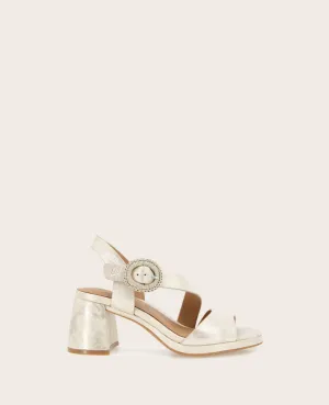 GENTLE SOULS - Roma Metallic Heel Sandal