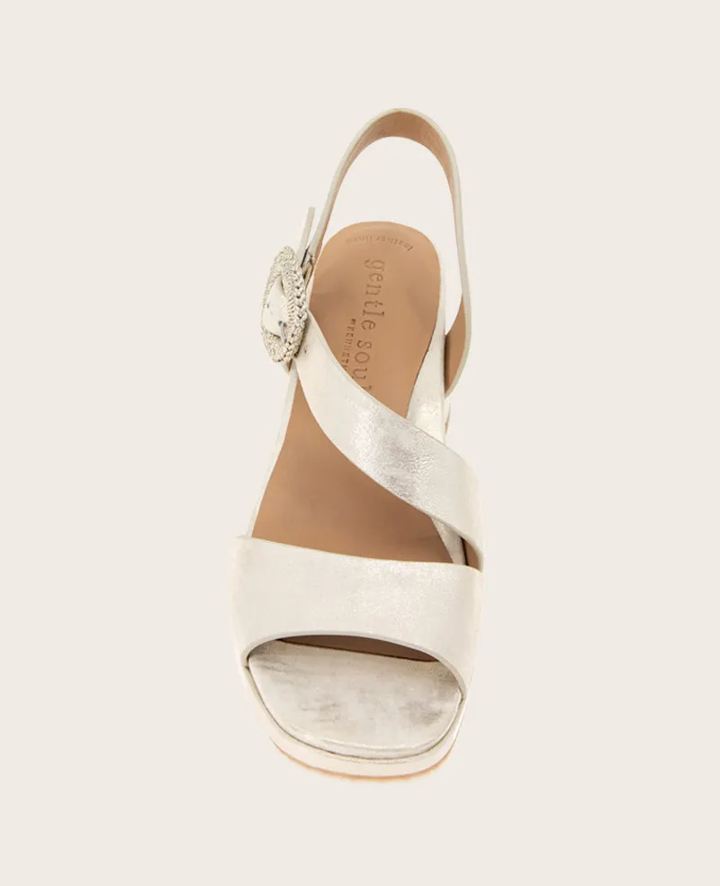 GENTLE SOULS - Roma Metallic Heel Sandal