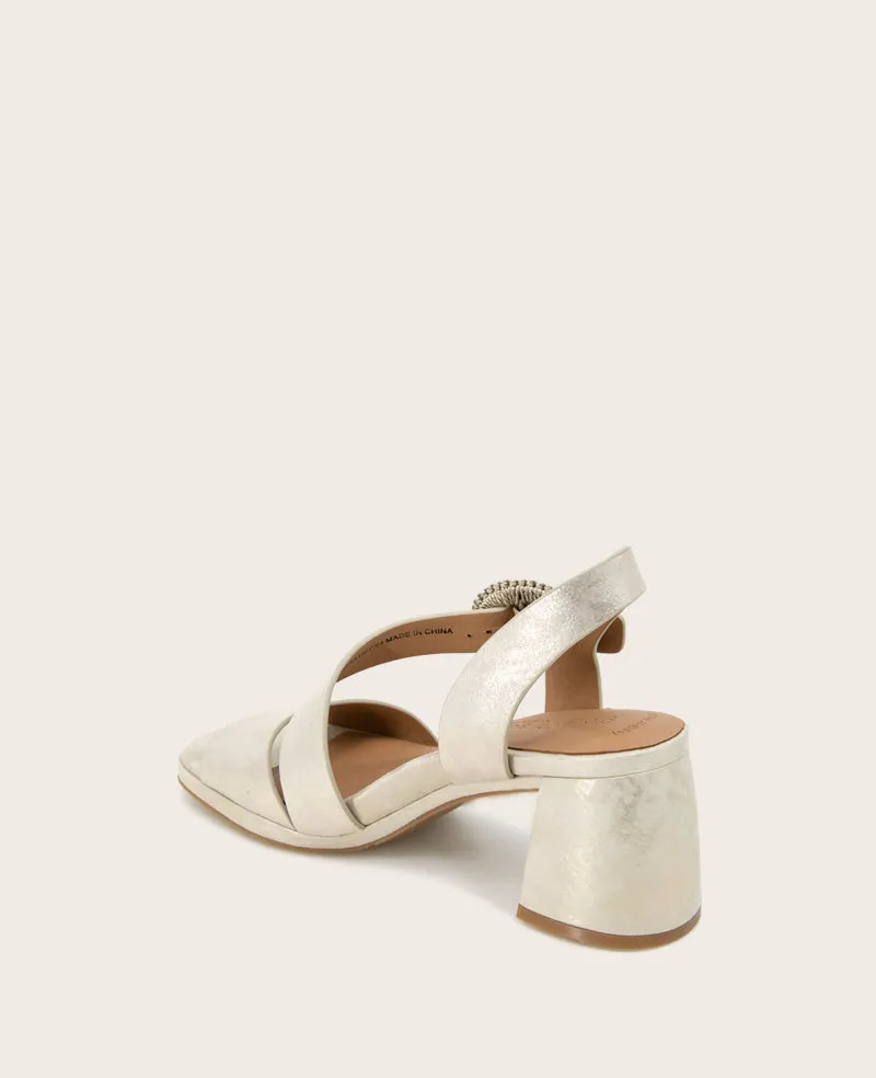 GENTLE SOULS - Roma Metallic Heel Sandal