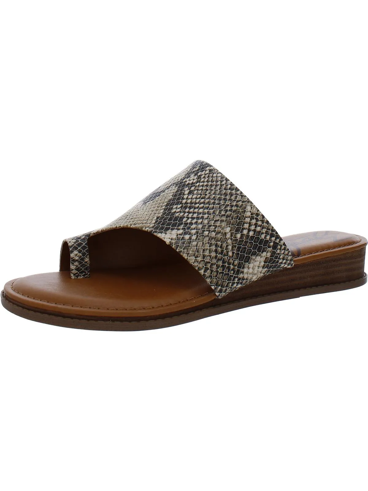 Giada Womens Toe Loop Slip On Slide Sandals