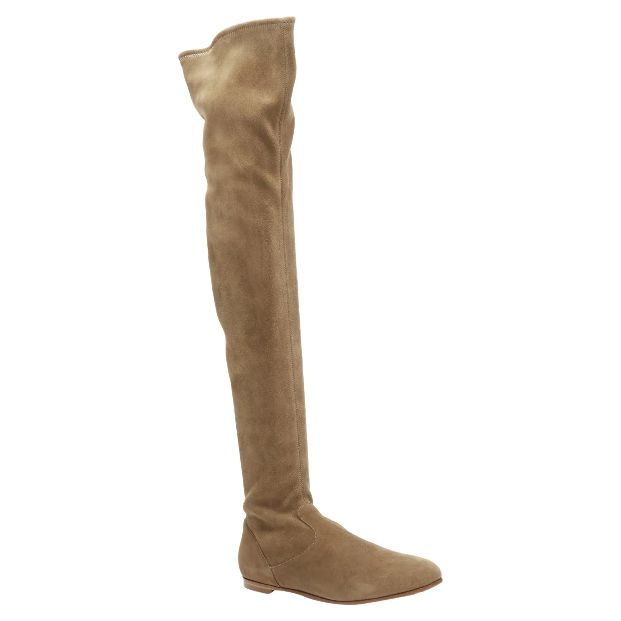 Gianvito Rossi camoscio suede thigh high boots