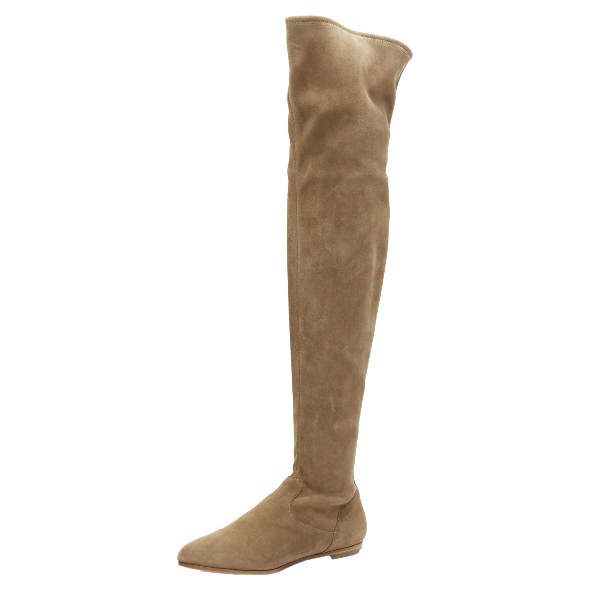Gianvito Rossi camoscio suede thigh high boots