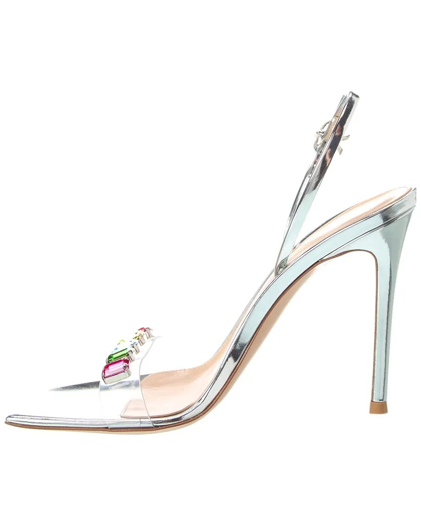 Gianvito Rossi Ribbon Candy 105 Vinyl & Leather Slingback Sandal