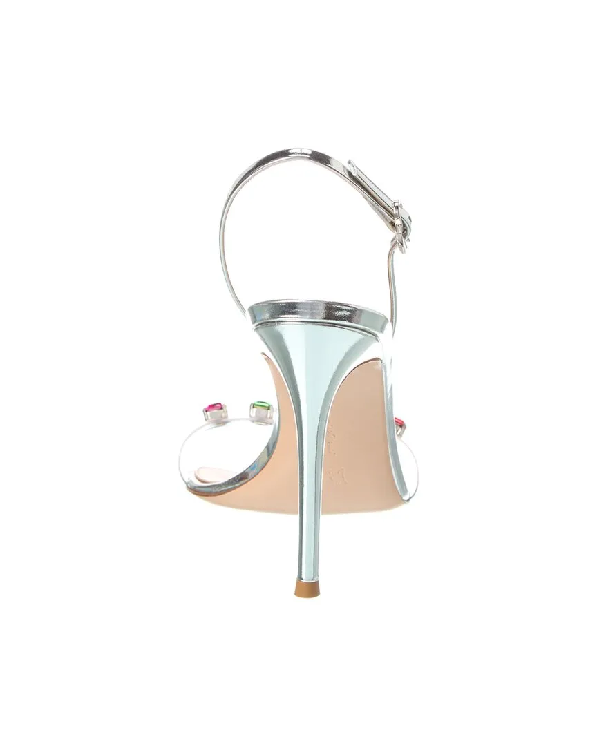 Gianvito Rossi Ribbon Candy 105 Vinyl & Leather Slingback Sandal
