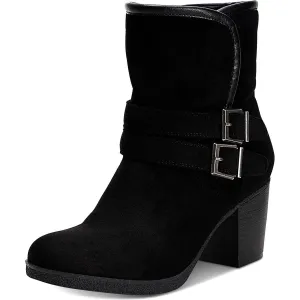 GiGii Womens Faux Suede Ankle Booties