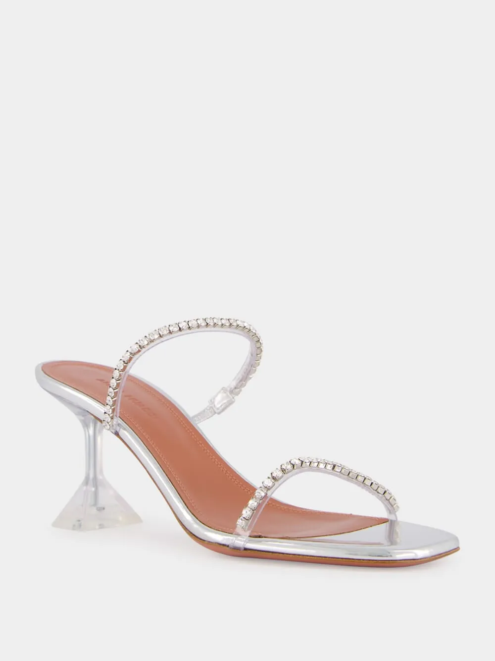 Gilda Glass Slipper with Crystal Straps