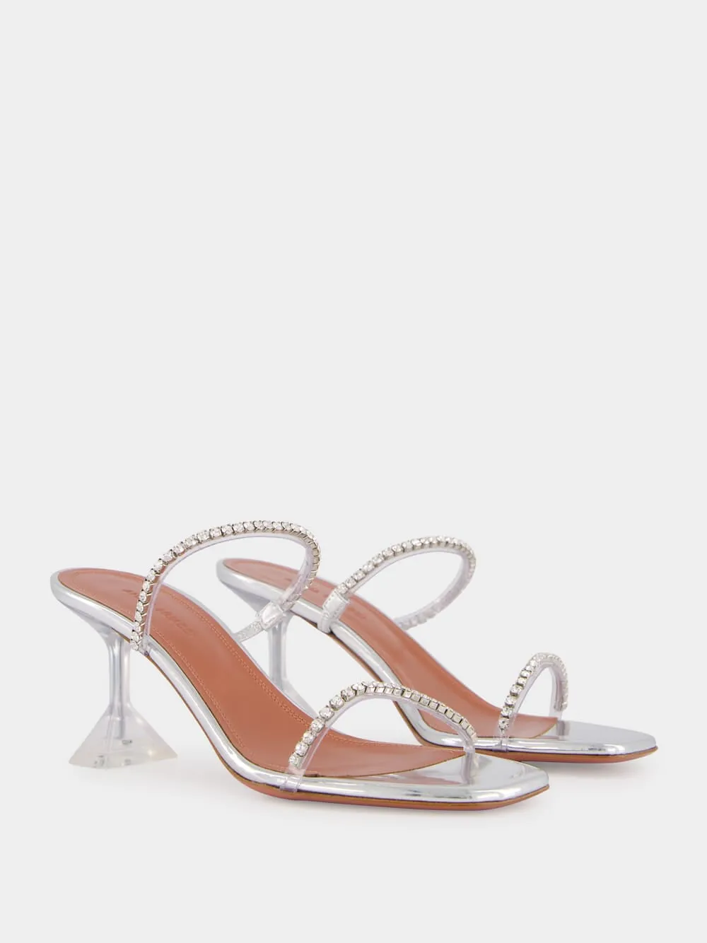 Gilda Glass Slipper with Crystal Straps