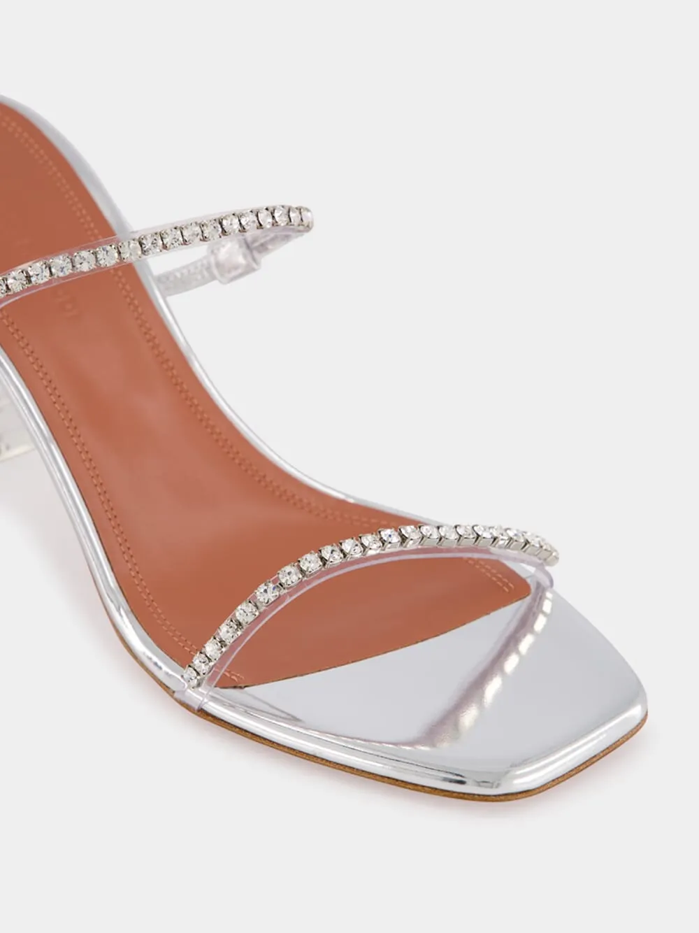 Gilda Glass Slipper with Crystal Straps