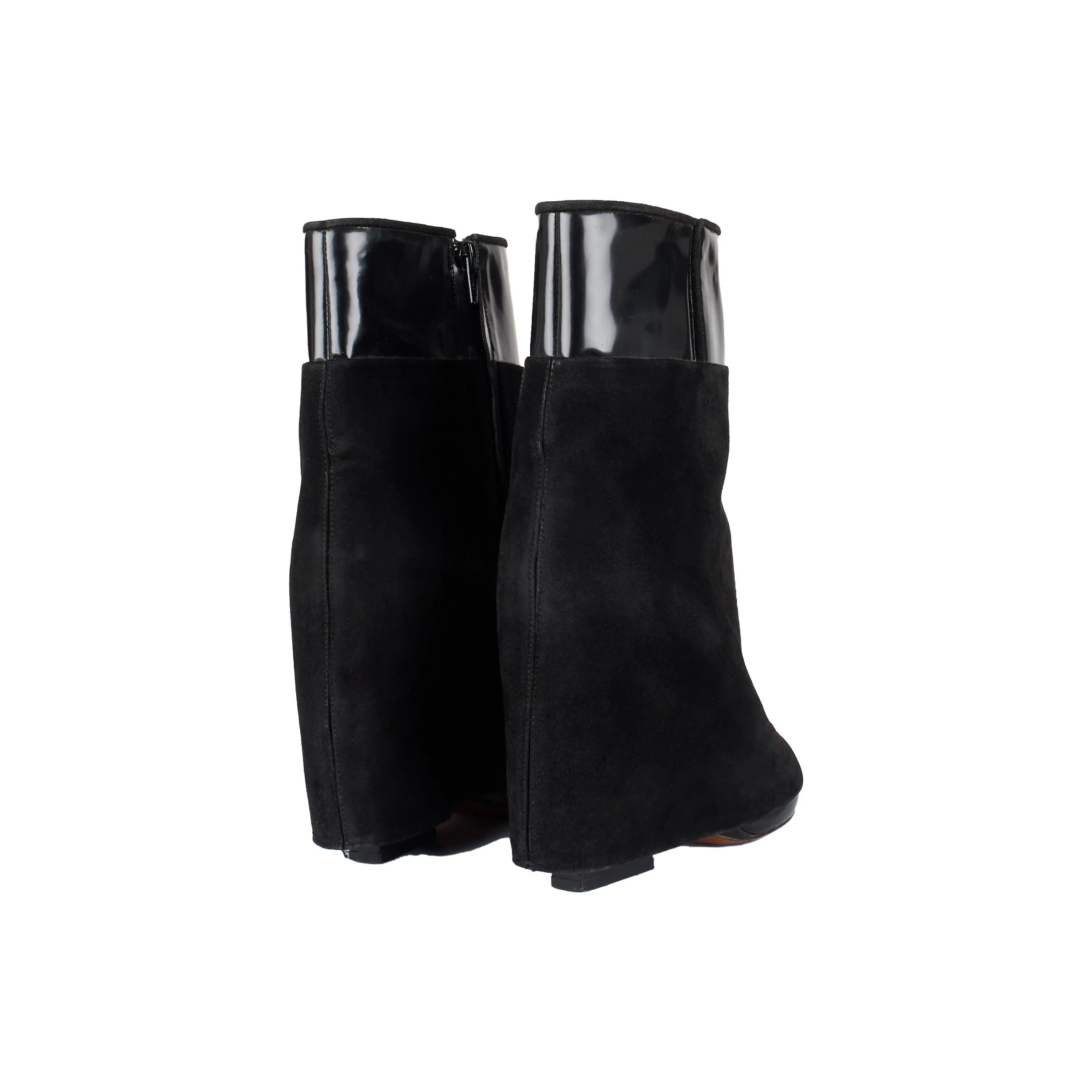 Givenchy Suede and Patent Leather Ankle Boots - '10s